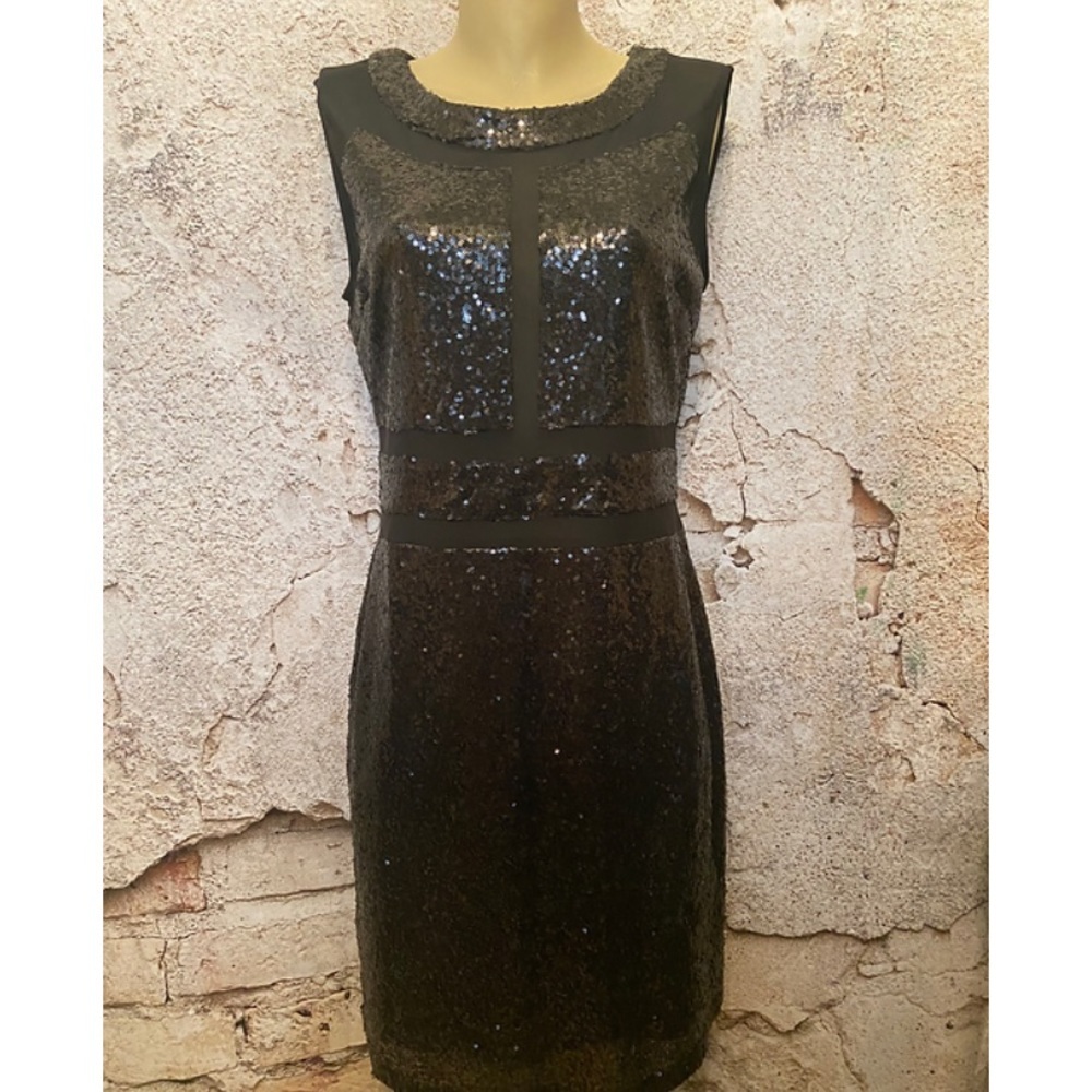 LUNA Black Sequin Dress